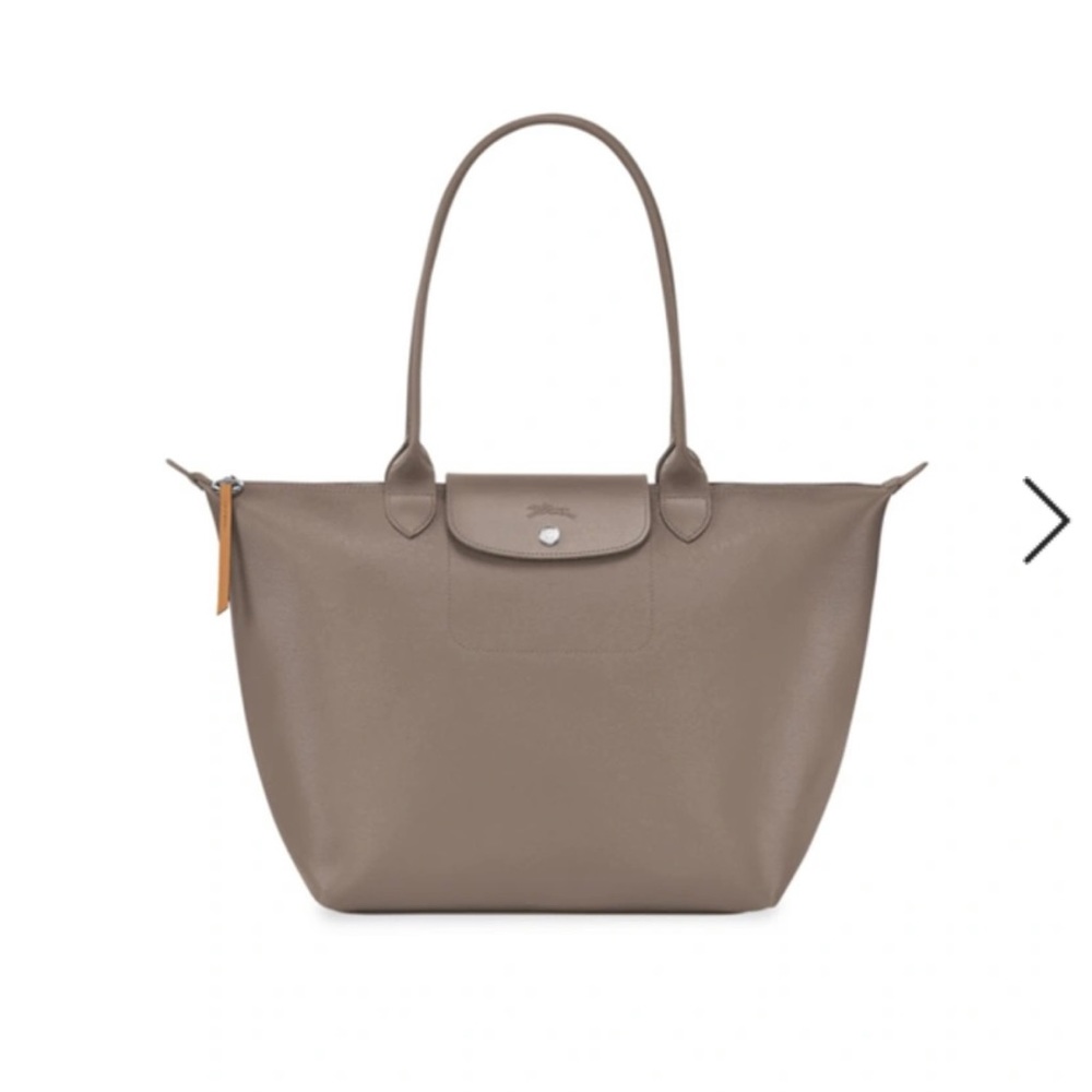 Longchamp Le Pliage City Large Coated Canvas Shopping Bag in Taupe